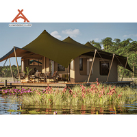 Tente de camping de luxe Kawagebo Kamp (KK) pour 3-4 personnes, imperméable en PVDF, style safari, avec salle de bain, pour les centres de villégiature et les hôtels