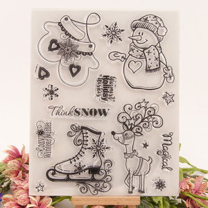 Sello de goma de estilo navideño personalizado para planificador/Álbum DIY sello de decoración transparente - Product Image 2