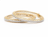 Bracelets solitaires de luxe en diamant de laboratoire, plaqués or 14k/18k, certifiés GIA, bijoux fins classiques pour femmes, mariage