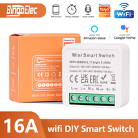 Module de relais universel intelligent sans fil Bingoelec Wifi pour télécommande, interrupteur miniature intelligent pour l'éclairage et l'alimentation