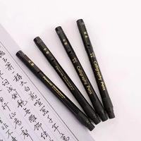 Lot de 4 stylos pinceaux de calligraphie à pointes interchangeables, flexibles et rechargeables pour la lettrage
