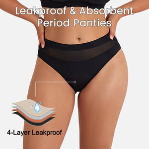 Fabricante OEM de Bragas Menstruales Lavables para Mujeres, Cintura de Malla Transpirable, Reutilizables, a Prueba de Fugas, Ropa Interior Menstrual Femenina - Product Image 1