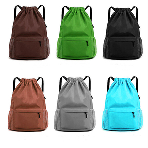 Quảng Châu Túi Đeo Logo Chống Thấm Nước Tùy Chỉnh Bằng Vải Sợi Nhỏ Vải Bạt Nylon Thể Thao Phòng Tập Thể Dục Ba Lô Dây Rút Vải Bố - Product Image 5