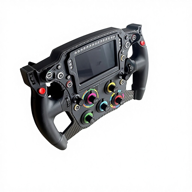 OEM/ODM Carbon Fiber Steering Wheel with 14 Programmable Buttons Plug Play for Thrustmaster TS-XW Race Fanatec Game Controllers