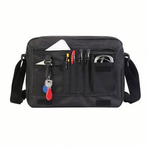 Sac messager en polyester Oxford respirant et écologique, vierge pour sublimation, avec pochette pour ordinateur portable et bandoulière, promotionnel, pour transfert thermique - Product Image 3