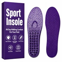 Semelles intérieures unisexes pour chaussures de sport en mousse PU et ETPU blanc, amortissantes, pour soulager les pieds endoloris