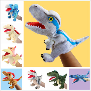Marioneta de Mano de <span class=keywords><strong>Dinosaurio</strong></span> Tiranosaurio de Peluche Súper Suave con Boca Abierta para Actuaciones en Jardín de Niños, Marioneta de Dedo para Padres e Hijos - Product Image 3