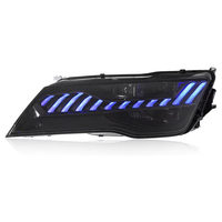Conjunto de Faros Delanteros de Alta Calidad de 12V para Audi A7 11-14, Modificados con Luz Diurna LED Estilo RS7, Lente Direccional con Efecto de Flujo, 6 Meses de Garantía