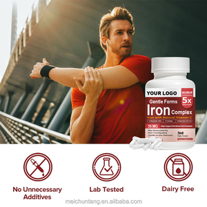 Vegan glutensiz demir kapsüller Folate <span class=keywords><strong>C</strong></span> vitamini bitkisel kan oluşturucu anemi takviyeleri enerji güçlendirici yetişkinler için erkekler kadınlar - Product Image 4