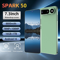 Téléphone portable Spark 50, appareil photo 108MP, 16 Go + 1 To de stockage, performances stables, téléphone portable économique pour étudiants, usage domestique, voyages et photographie