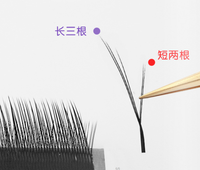 Extensions de cils YY Volume Mega Wispy, bouquets de cils préfabriqués 0.07 CC Curl Fox Y, plateaux de cils faits à la main, sans cruauté, véganes