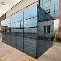 Maison préfabriquée mobile de luxe sur mesure de 20 pieds avec trois murs panoramiques en verre