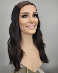 Peluca europea de moda para el cabello U Part Hatfall Compatible <span class=keywords><strong>con</strong></span> sombreros y bufandas Sin sombrero de encaje Peluca para mujeres Pérdida de cabello Uso de verano - Product Image 6