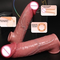 Dildo en silicone creux à porter sous un pantalon en cuir, dispositif d'agrandissement du pénis pour hommes, strap-on pour femmes, jouets sexuels LM-D804