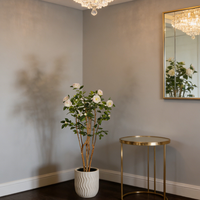 Arbre bonsaï artificiel en camélia en gros, fleur blanche réaliste, plantes artificielles d'intérieur, décoration de mariage, aménagement paysager, décoration de la maison