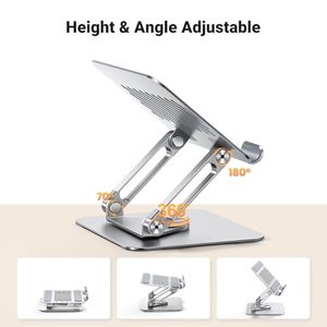 Support de tablette UGREEN 360 °   Support d'ordinateur portable réglable <span class=keywords><strong>pour</strong></span> la maison et le bureau, avec base rotative en aluminium et double tige de support, <span class=keywords><strong>pour</strong></span> <span class=keywords><strong>iPad</strong></span> Pro - Product Image 4