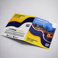 Service d'impression de prospectus publicitaires en papier couché sur mesure de haute qualité, impression couleur CMJN et Pantone, prospectus plié en papier kraft