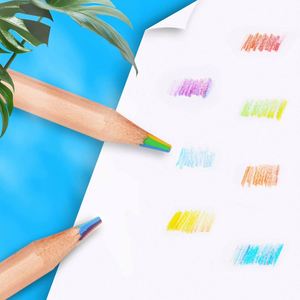 Crayons de couleur courts portables, mini fournitures artistiques pour enfants, pour l'école et les projets créatifs - Product Image 3