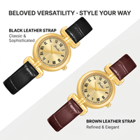 Jam Tangan Quartz Logo Kustom Wanita Langsung dari Pabrik Kulit Retro 9mm OEM Pasokan Eksklusif Lintas Batas Grosir Cukup