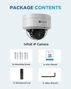 กล้องรักษาความปลอดภัย 4COVR 5MP PoE, กล้องโดม IP มุมกว้างกันการงัดแงะสำหรับภายนอกอาคารพร้อมไมโครโฟน, ระบบตรวจจับมนุษย์/ยานพาหนะอัจฉริยะ - Product Image 5