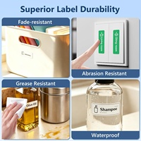 Machine à étiquettes avec ruban, imprimante thermique portable sans encre, coupeur intégré pour l'organisation de la maison, du bureau et de la cuisine