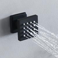Lyre-ensemble de pomme de douche de luxe en laiton, salle de bains de luxe rvb LED avec 6 Jets de Massage, système de robinetterie de douche de Spa