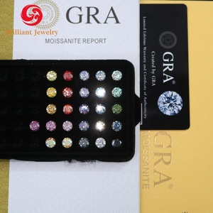 Venta al por mayor 6,5mm champán rojo a negro suelto a granel piedra preciosa Venta caliente moissanita diamante en varios colores - Product Image 2