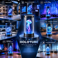 Écran transparent de 5 pouces, cylindre holographique 3D, tube holographique, écran publicitaire portable