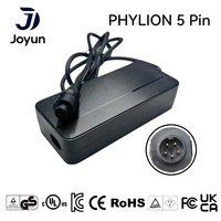 Adaptateur chargeur PHYLION 5 broches 88W, accessoires électroniques, chargeur rapide 42V 2A pour vélo électrique, prise EU/JP, multiprotection