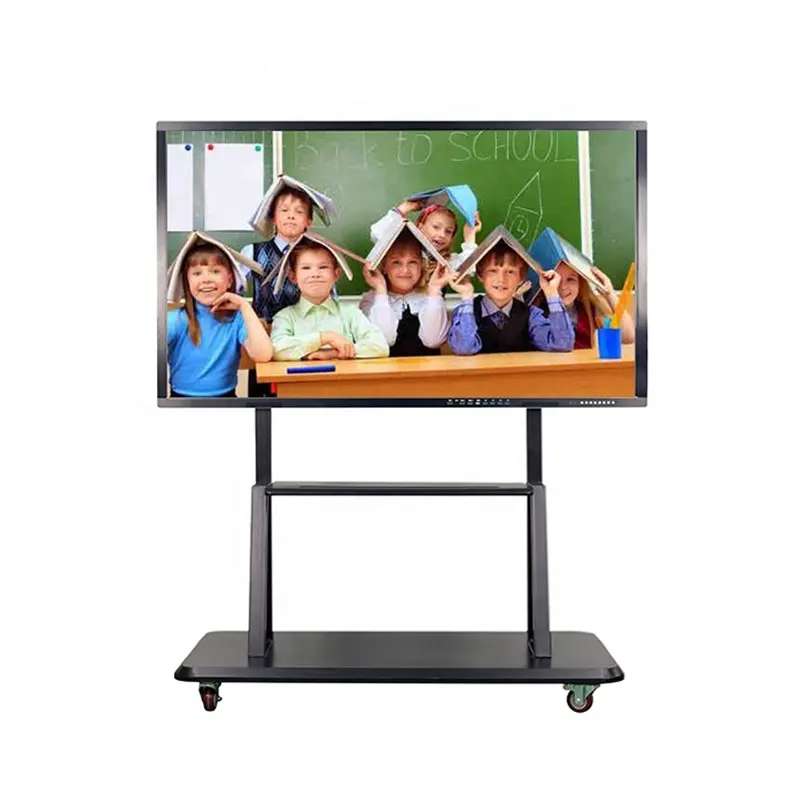 Painel interativo 4k quadro branco inteligente, monitor de toque tela led tudo em uma educação inteligente 85 polegadas para escolas