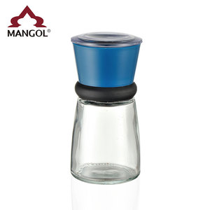 Stainless Steel Pepper <b>Grinder</b> With <b>Plastic</b> Lid Airtight Manual Kitchen Gadget Cylinder Shape 8 Oz Capacity MG721E - Product Image 5