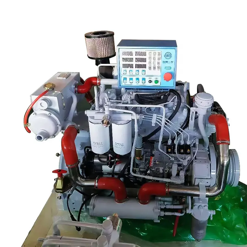 4 cylinders marine diesel engine 80hp with gearbox for boats