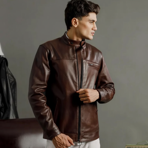 Vestes en cuir pour hommes en gros OEM/ODM | Cuir véritable 100% | Qualité supérieure Offre Spéciale meilleure conception Pakistan OEM approvisionnement d'usine - Product Image 1