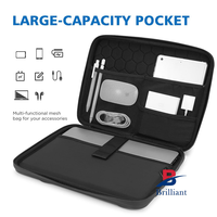 Brillant personnalisé étanche Eva coque rigide voyage étui pour ordinateur portable Portable léger haute qualité étuis pour ordinateur portable