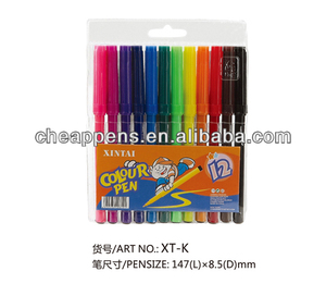 Cadeau personnalisé pour la rentrée scolaire, stylo à encre lavable, pointe fine, pochette en PVC, prix bas, logo de marque, stylo feutre pour enfant - Product Image 2