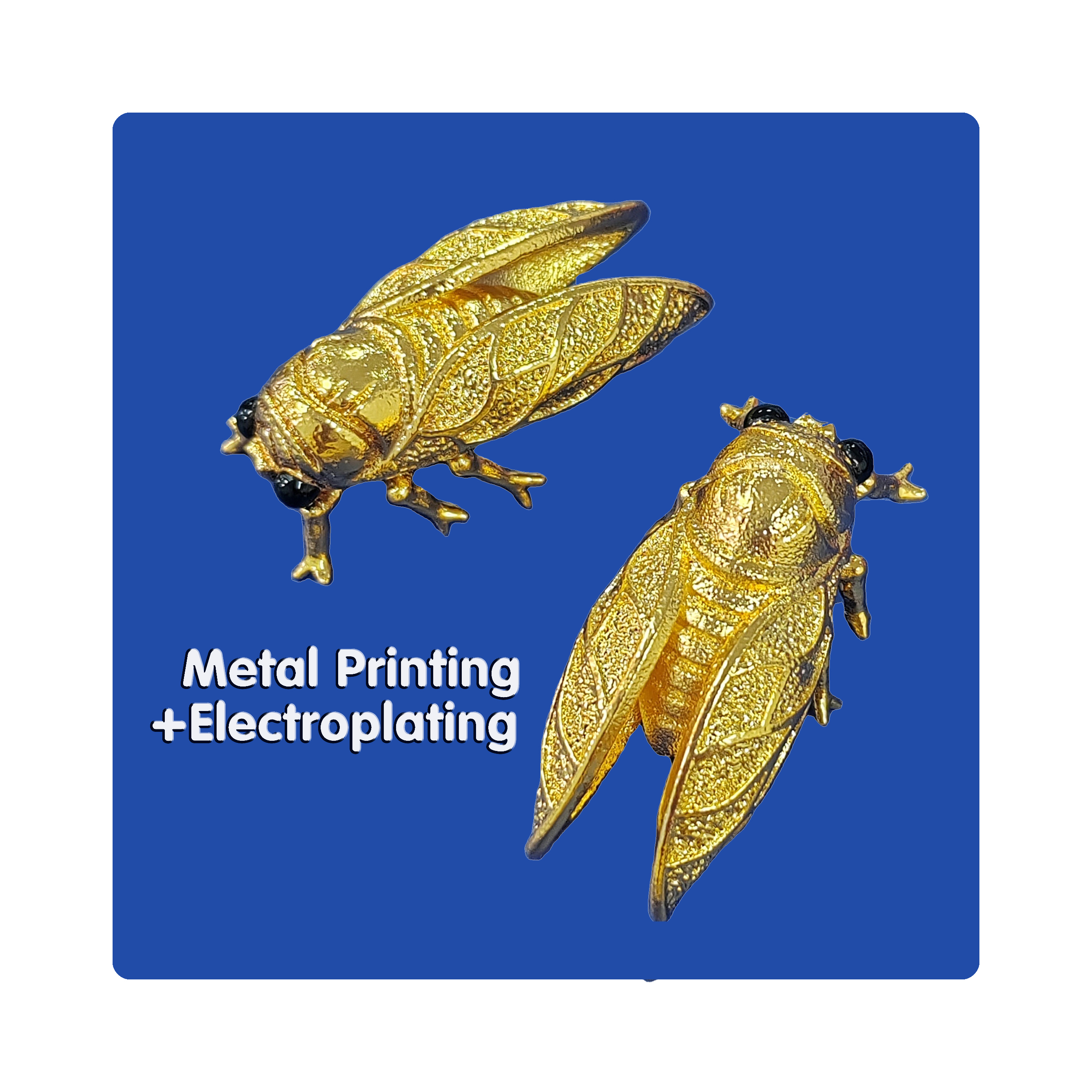OEM & ODM, индивидуальная металлическая 3D-печать, услуги гальванического покрытия, Цикада, украшения для насекомых, металлические украшения, изделия из металла