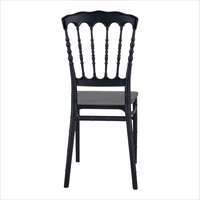 Chaise de salle à manger empilable Napoléon en résine PP, composants de construction pour la location événementielle, mobilier de restaurant et de mariage