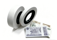 Rouleau de papier de reliure pour billets de banque avec logo imprimé personnalisé, largeur 20mm-40mm, résistant aux hautes/basses températures, pour la reliure de devises