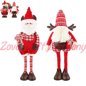 Zaves 29-20 pollici carino oggetto di natale in piedi telescopico Santa gnomo <span class=keywords><strong>con</strong></span> corno di cervo in rosso bianco marrone all'ingrosso fabbrica diretta - Product Image 1