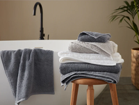 Ensemble de serviettes de bain de luxe pour hôtel, en coton biologique mélangé, tissé, certifié Oeko-Tex, super absorbant, serviettes de spa ultra douces
