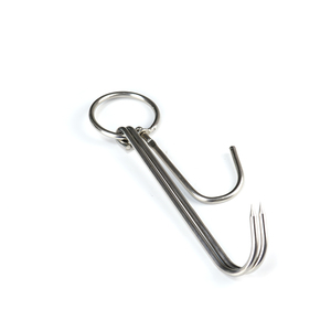 Hot Selling Stainless Steel Double Meat <strong>Hooks</strong> <strong>Rail</strong> <strong>for</strong> Hanging Drying BBQ and Rost Meat in BBQ Accessories and Restaurant - Product Image 1