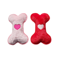 Jouet pour chien en forme de cœur en chocolat pour la Saint-Valentin, jouet interactif en peluche qui couine avec tissu et corde résistants aux morsures pour chiens