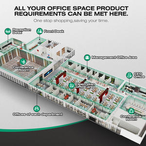 Escritorio de oficina moderno y moderno en forma de L, escritorio ejecutivo de gama alta, ordenador de escritorio de roble negro, muebles de escritorio de oficina de lujo - Product Image 6