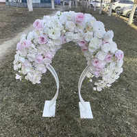 Bunga Sutra Buatan BBGS untuk Pernikahan, Festival Luar Ruangan, Dekorasi Komersial, Hiasan Meja, Mawar, Hydrangea, Garland Kincir Ria