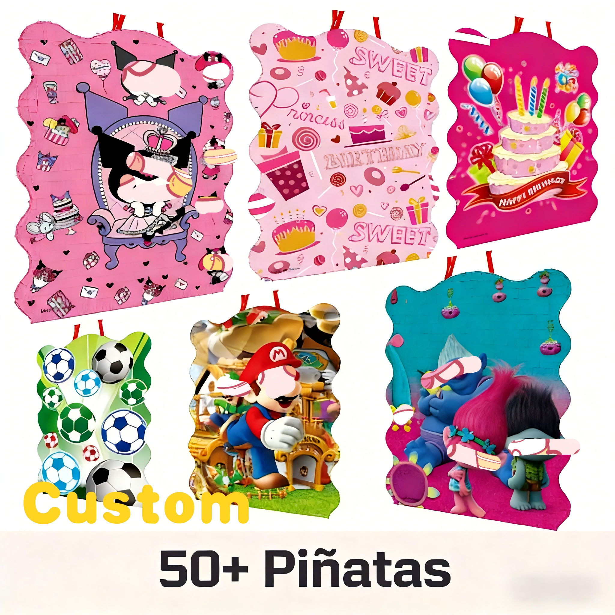 Tailles, formes, motifs, etc. personnalisables