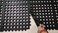 Tapis en caoutchouc épais, résistant à la fatigue et antidérapant, design minimaliste moderne pour une utilisation en intérieur/extérieur, hôtels, ateliers, sols