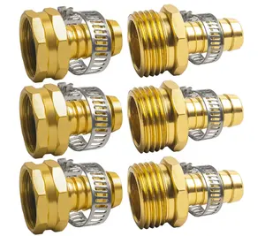 ANSI 1/2'' Brass Compression Fitting With Stainless Steel Clamps