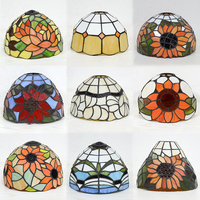 Abat-jour de remplacement 12 pouces en verre teinté baroque rose libellule pour lampe de table, lampes suspendues et luminaires de plafond