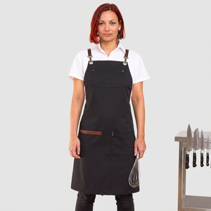 Tablier personnalisé avec logo pour la cuisine et la préparation culinaire, réglable, en coton durable, uniformes de restaurant et de bar, tabliers personnalisés - Product Image 3