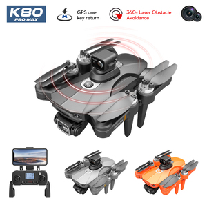 Drone K80PRO MAX <span class=keywords><strong>GPS</strong></span>+GLONASS 4K Ultra HD avec double caméra, moteur sans balais, retour automatique, pliable, quadricoptère pour adultes, utilisation en extérieur - Product Image 1